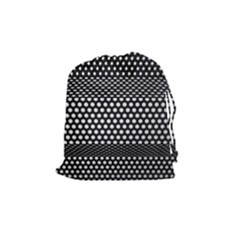 Holes Sheet Grid Metal Drawstring Pouches (medium)  by Nexatart