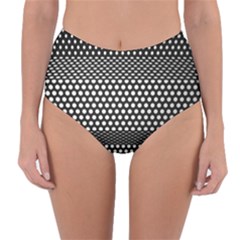 Holes Sheet Grid Metal Reversible High-waist Bikini Bottoms by Nexatart