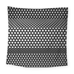 Holes Sheet Grid Metal Square Tapestry (large) by Nexatart