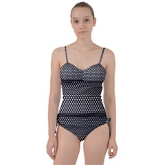 Holes Sheet Grid Metal Sweetheart Tankini Set by Nexatart