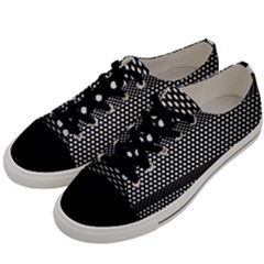 Holes Sheet Grid Metal Men s Low Top Canvas Sneakers