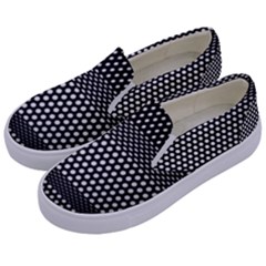 Holes Sheet Grid Metal Kids  Canvas Slip Ons