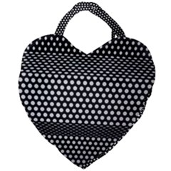 Holes Sheet Grid Metal Giant Heart Shaped Tote