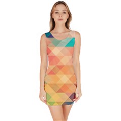 Texture Background Squares Tile Bodycon Dress