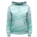 Blue Texture Seawall Ink Wall Painting Women s Pullover Hoodie View1