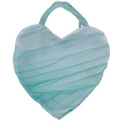 Blue Texture Seawall Ink Wall Painting Giant Heart Shaped Tote by Nexatart