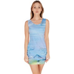 Background Art Abstract Watercolor Bodycon Dress