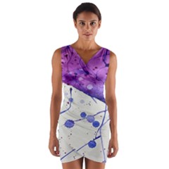 Art Painting Abstract Spots Wrap Front Bodycon Dress by Nexatart