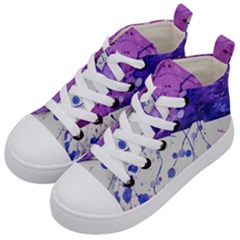 Art Painting Abstract Spots Kid s Mid-top Canvas Sneakers