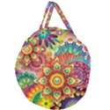 Colorful Abstract Background Colorful Giant Round Zipper Tote View1