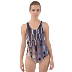 Wallpaper Steel Industry Cut-out Back One Piece Swimsuit by Nexatart