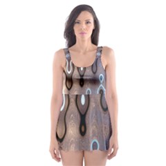 Wallpaper Steel Industry Skater Dress Swimsuit by Nexatart