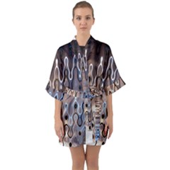 Wallpaper Steel Industry Quarter Sleeve Kimono Robe by Nexatart