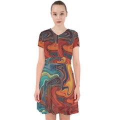 Creativity Abstract Art Adorable In Chiffon Dress