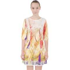 Feathers Bird Animal Art Abstract Pocket Dress by Nexatart