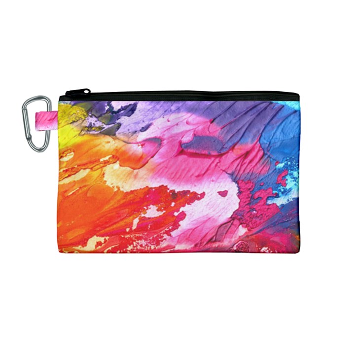 Abstract Art Background Paint Canvas Cosmetic Bag (Medium)