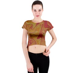 Texture Pattern Abstract Art Crew Neck Crop Top by Nexatart