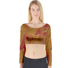 Texture Pattern Abstract Art Long Sleeve Crop Top