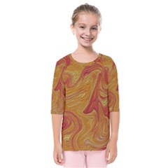 Texture Pattern Abstract Art Kids  Quarter Sleeve Raglan Tee