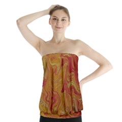 Texture Pattern Abstract Art Strapless Top