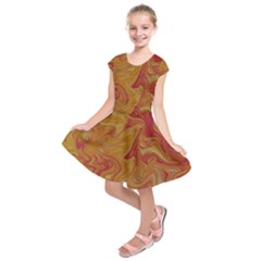 Texture Pattern Abstract Art Kids  Short Sleeve Dress