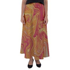 Texture Pattern Abstract Art Flared Maxi Skirt