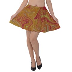 Texture Pattern Abstract Art Velvet Skater Skirt