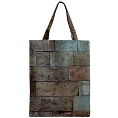 Wall Stone Granite Brick Solid Zipper Classic Tote Bag by Nexatart