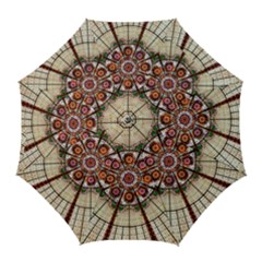 Pattern Round Abstract Geometric Golf Umbrellas by Nexatart