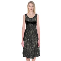 Abstract Collage Patchwork Pattern Midi Sleeveless Dress by dflcprints