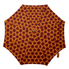 Black And Orange Diamond Pattern Hook Handle Umbrellas (medium)