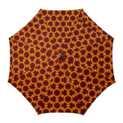 Black And Orange Diamond Pattern Golf Umbrellas