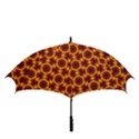 Black and Orange Diamond Pattern Golf Umbrellas View3