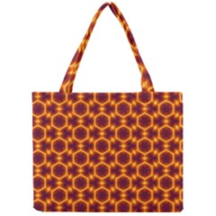 Black And Orange Diamond Pattern Mini Tote Bag by Fractalsandkaleidoscopes