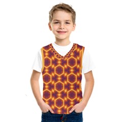 Black And Orange Diamond Pattern Kids  Sportswear