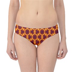 Black And Orange Diamond Pattern Hipster Bikini Bottoms by Fractalsandkaleidoscopes