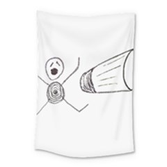 Violence Concept Drawing Illustration Small Small Tapestry by dflcprints
