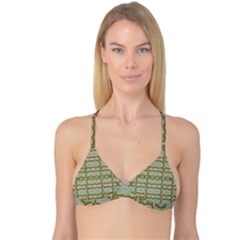 Celtic Wood Knots In Decorative Gold Reversible Tri Bikini Top by pepitasart