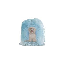 Cute Little Havanese Puppy Drawstring Pouches (xs)  by FantasyWorld7