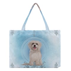 Cute Little Havanese Puppy Medium Tote Bag by FantasyWorld7