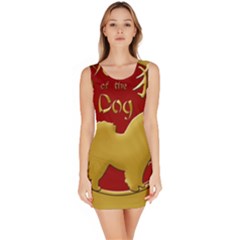 Year Of The Dog - Chinese New Year Bodycon Dress by Valentinaart