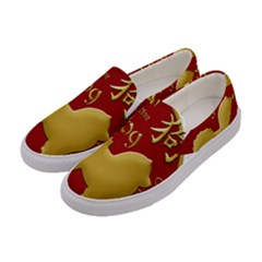 Year Of The Dog - Chinese New Year Women s Canvas Slip Ons by Valentinaart