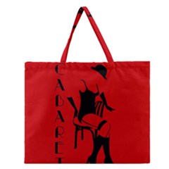 Cabaret Zipper Large Tote Bag by Valentinaart