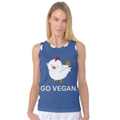 Go Vegan - Cute Chick  Women s Basketball Tank Top by Valentinaart