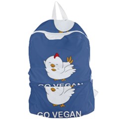 Go Vegan - Cute Chick  Foldable Lightweight Backpack by Valentinaart