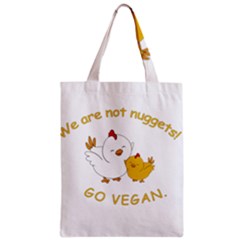 Go Vegan - Cute Chick  Zipper Classic Tote Bag by Valentinaart