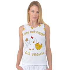 Go Vegan - Cute Chick  Women s Basketball Tank Top by Valentinaart