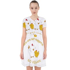 Go Vegan - Cute Chick  Adorable In Chiffon Dress by Valentinaart