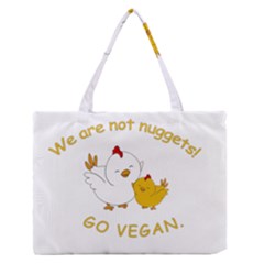 Go Vegan - Cute Chick  Zipper Medium Tote Bag by Valentinaart