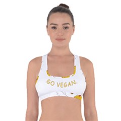 Go Vegan - Cute Chick  Cross Back Sports Bra by Valentinaart